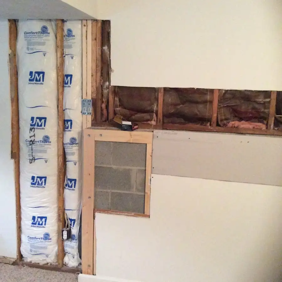 Wall insulation replacement during Structural Drying in Wilna
